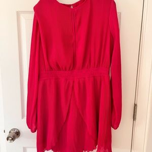 Finders Keeper scallop dress in Pink